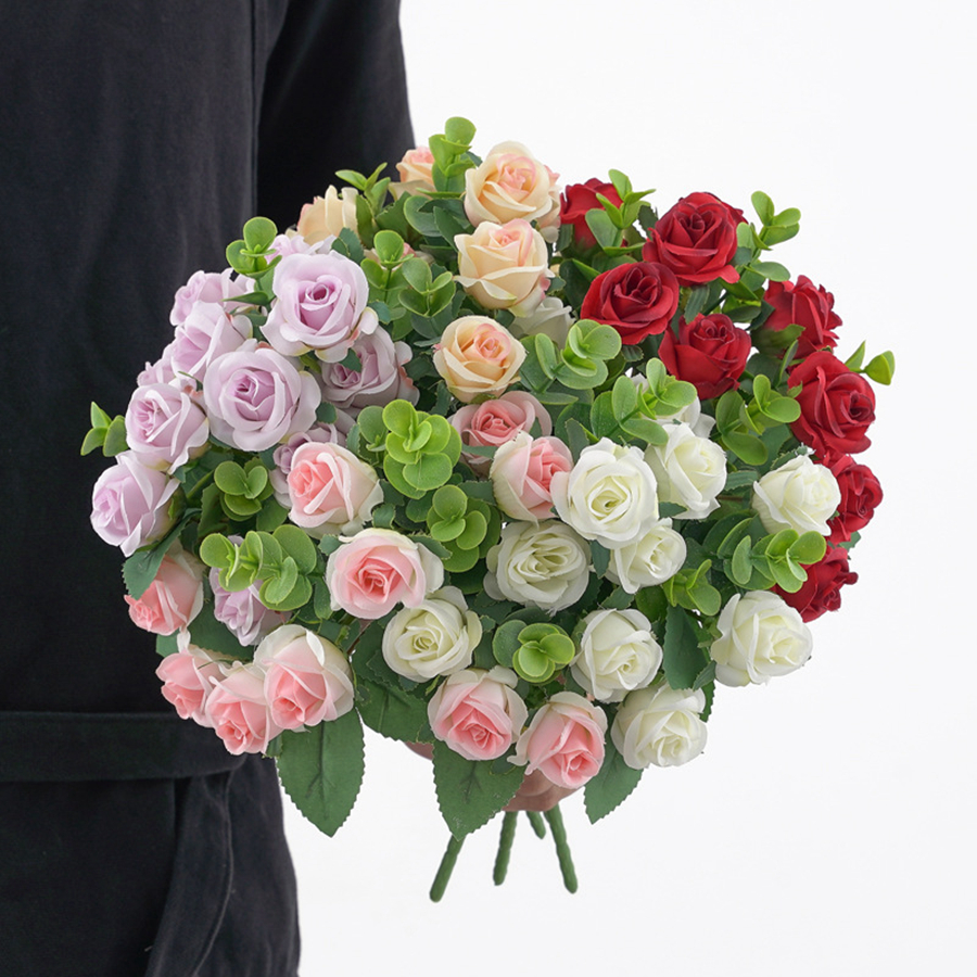 Home Decor Ai - 1/3pcs Artificial Flowers Vase Home RoomDecor