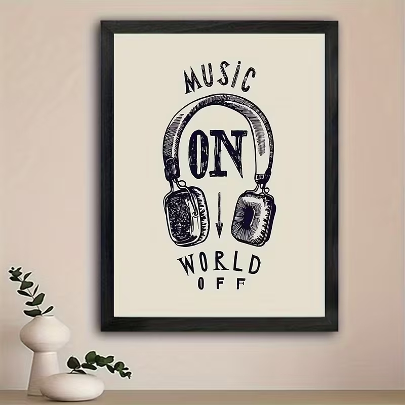 Home Decor Quotes - Modern No Music World Will Off