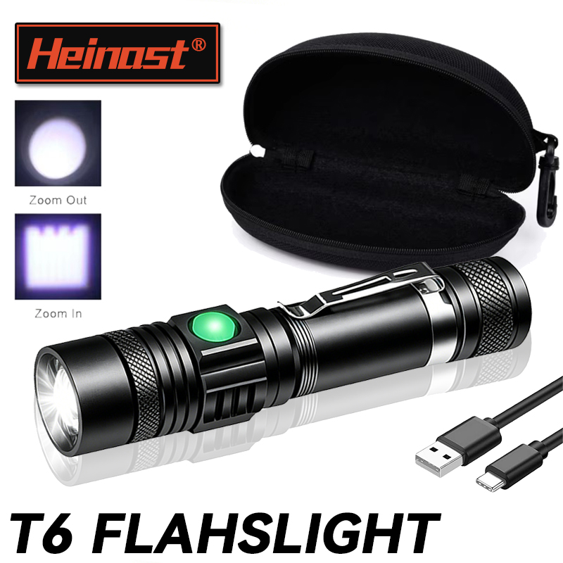 Home Decor Outside - T6 LED Rechargeable Flashlight,18650 Zoomable Torch,