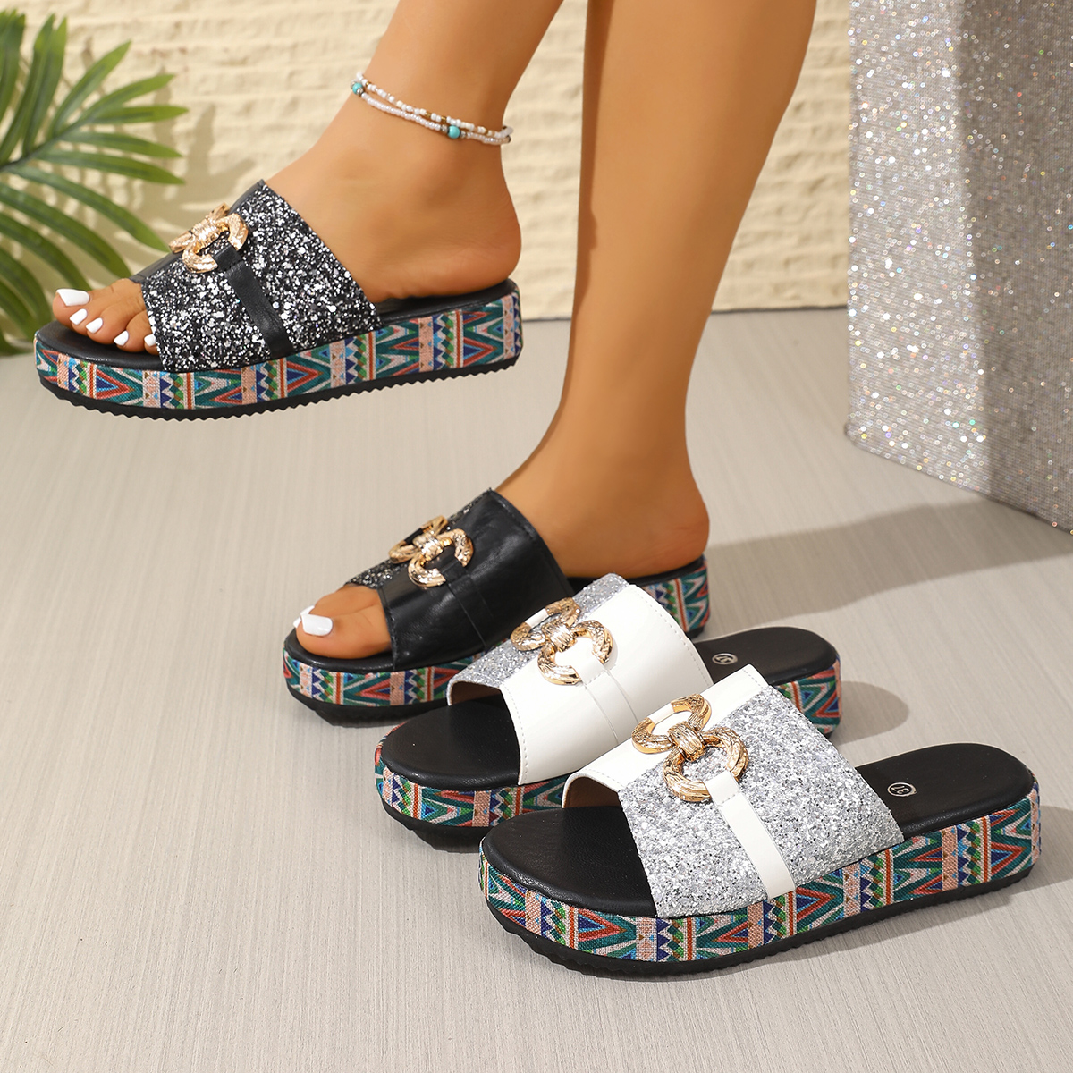 Home Decor Outside - 2026 New Thick-Soled Mule Slippers, Leather