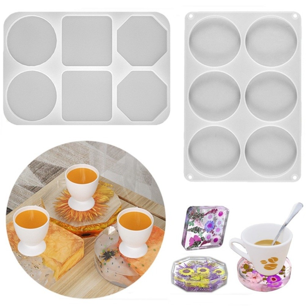 Home Decor Handicraft - Creative Coasters Silicone Mold Round Geometric