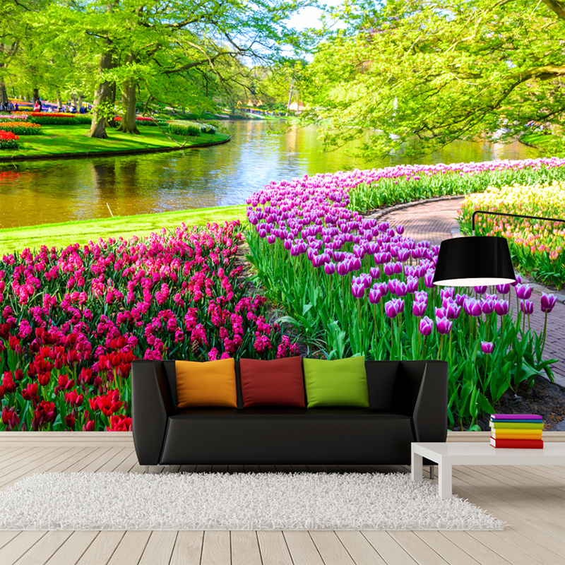 Home Decor Tulip - Custom 3D Large Mural Fresh Natural