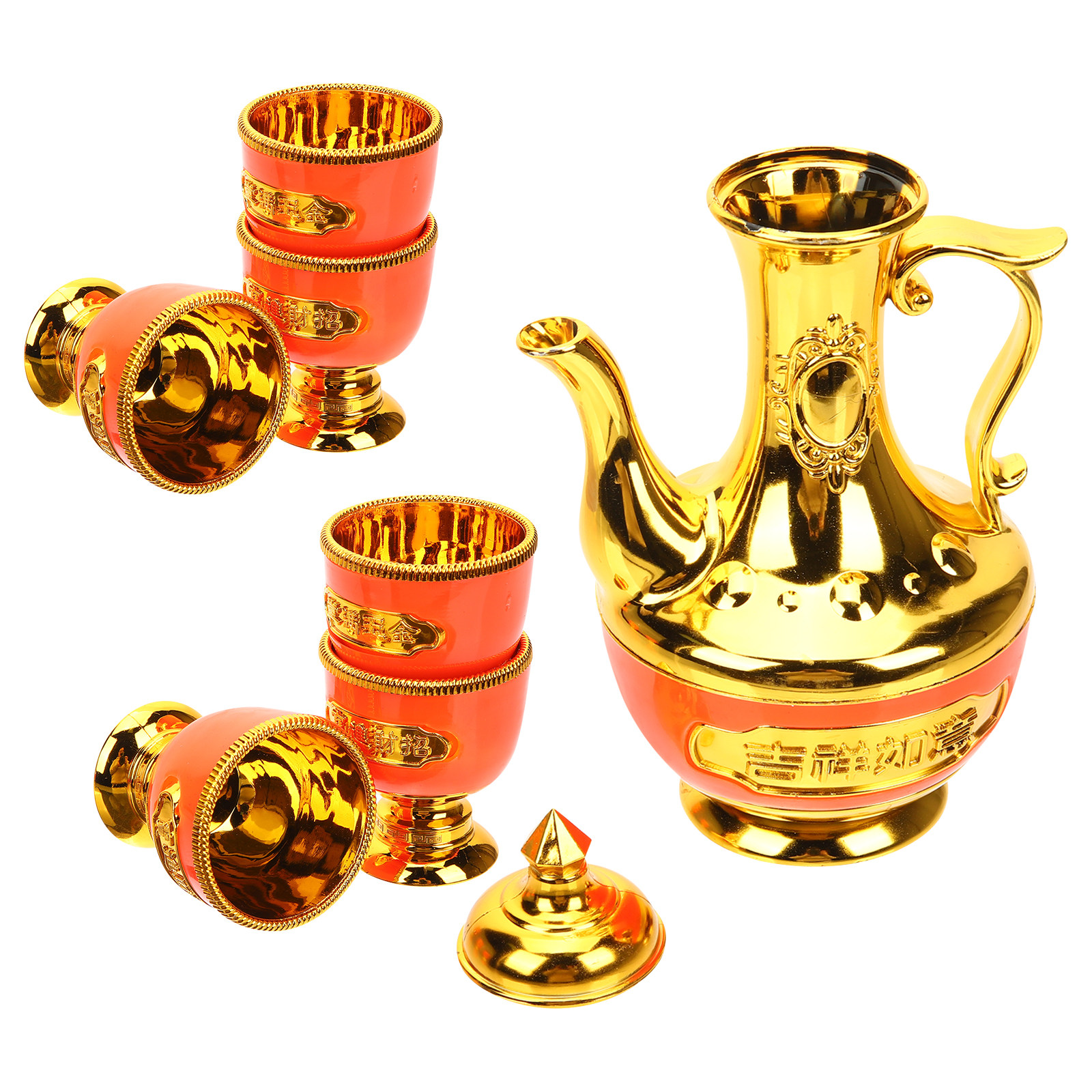Home Decor Yoga - 1Set Gold Plated Offering Goblet and