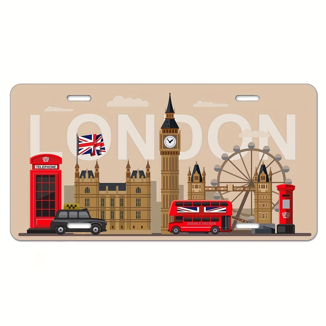 Home Decor London - Retro London Number Plate 6