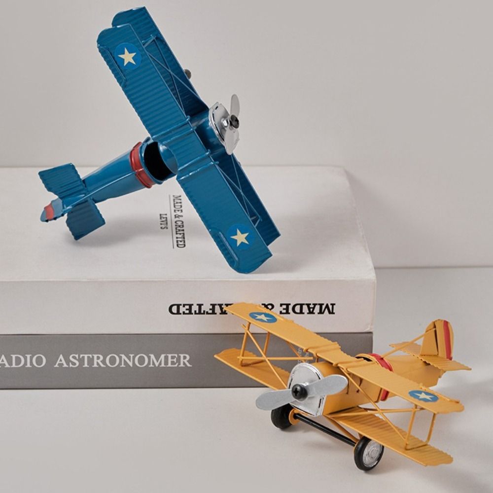 Home Decor Handicraft - Retro Iron Vintage Airplane Model Handicraft