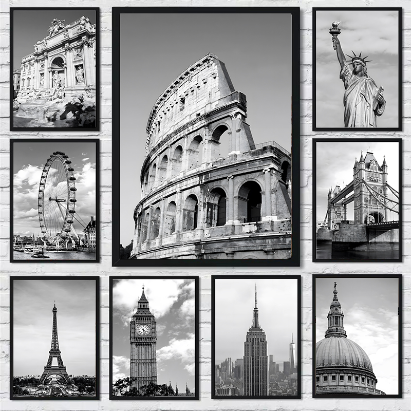 Home Decor London - Black and White Rome London Tower