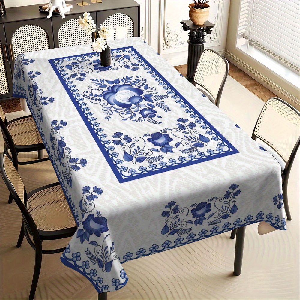 Home Decor Fabric - Country Style Square Tablecloth for Kitchen,