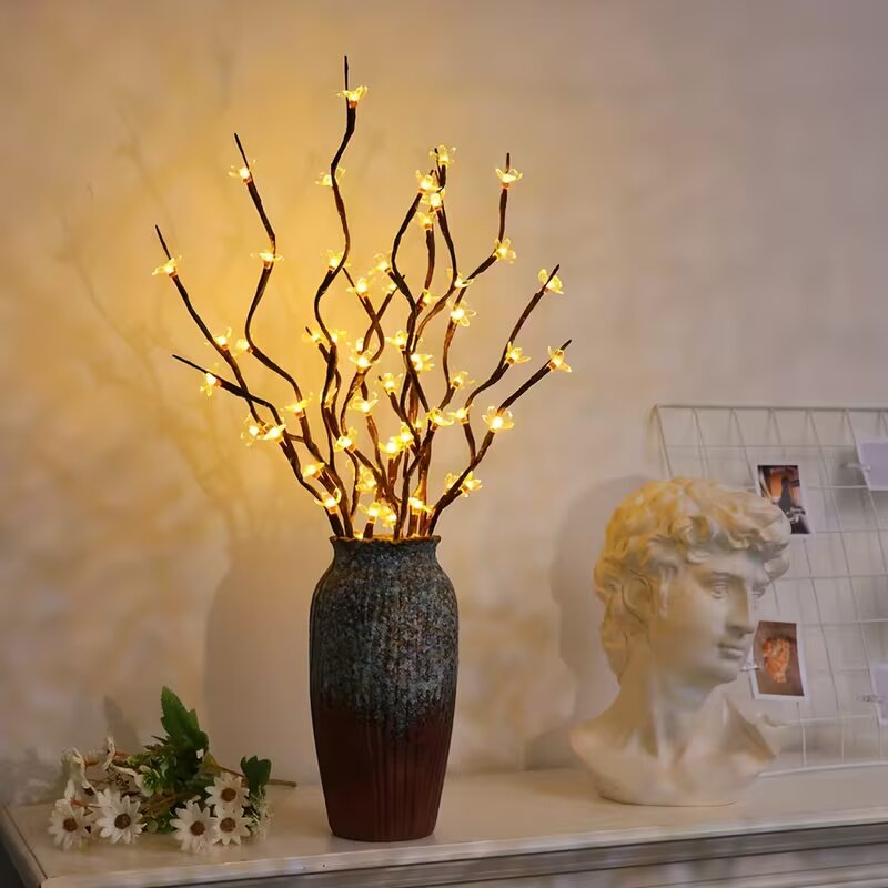 Home Decor Outside - 1/2PC 20LED Cherry Blossom Tree Branch