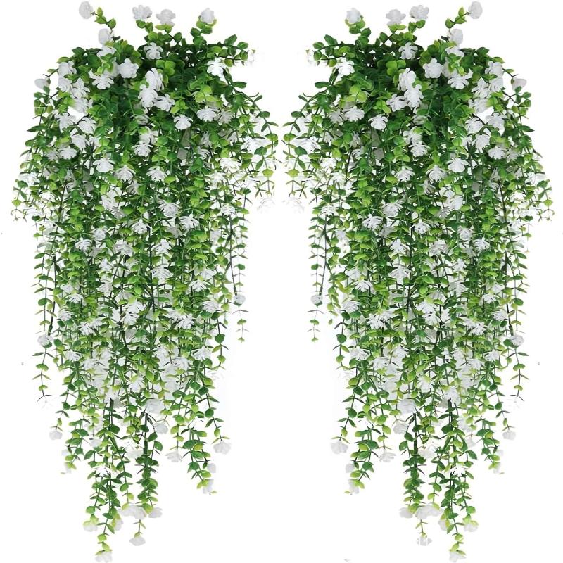 Home Decor Handicraft - Artificial Plant Hanging Flowers with Eucalyptus