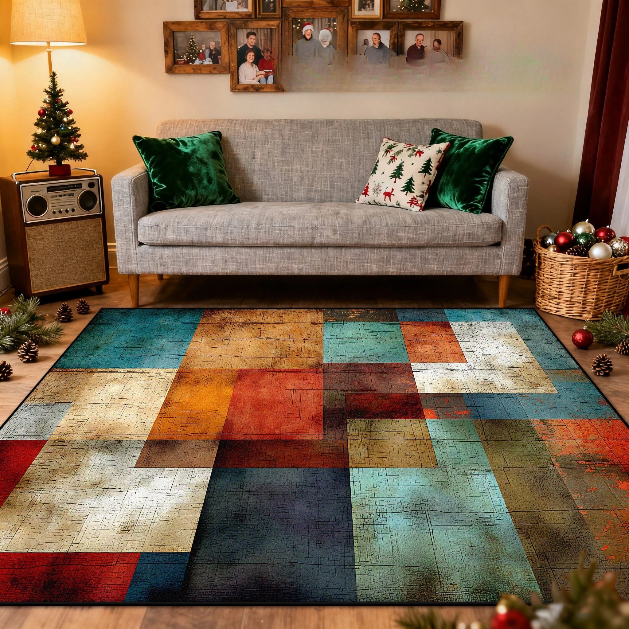 Home Decor Retailers - Vintage Abstract Block Door Mat &