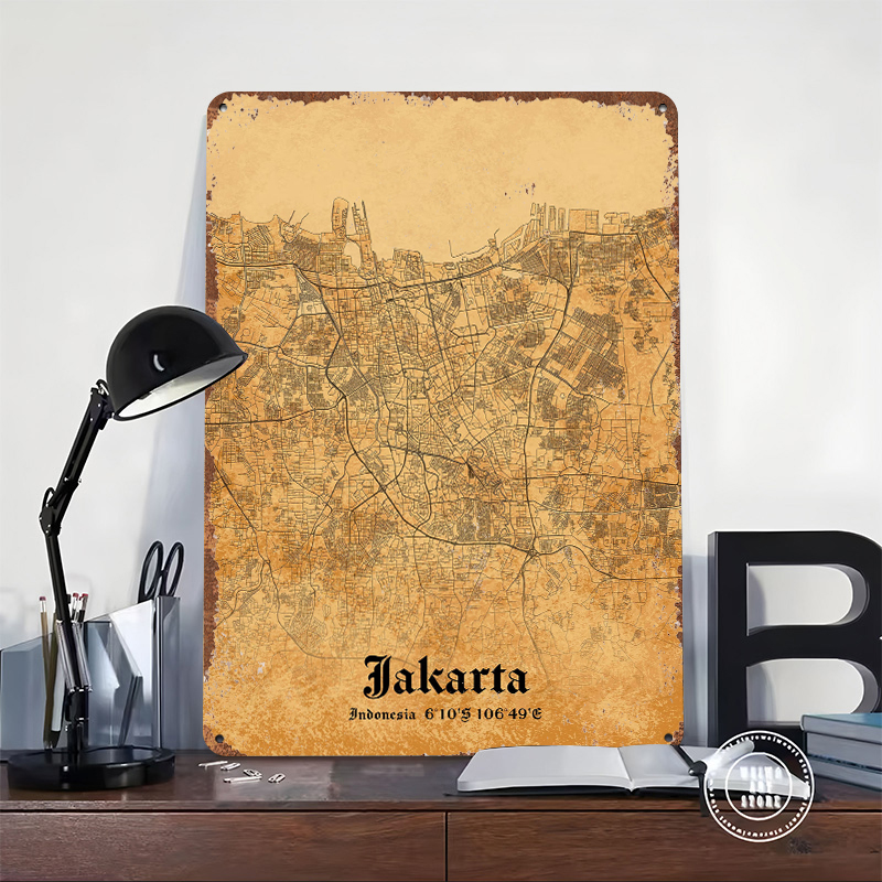 Jakarta Tin Poster Customized  – обзор и цена Home Decor Jakarta