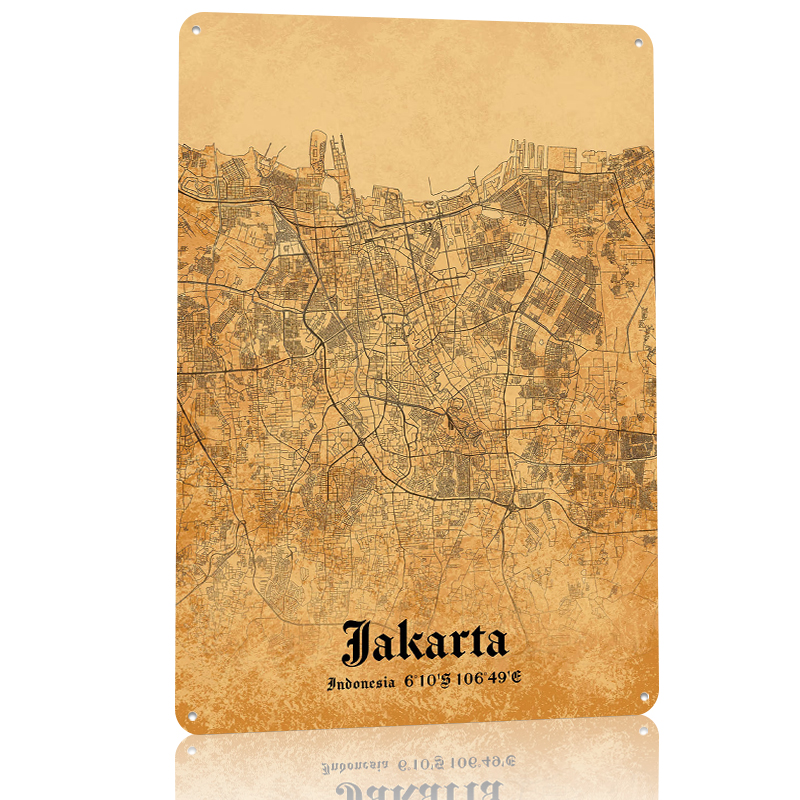 Jakarta Tin Poster Customized  – обзор и цена Home Decor Jakarta