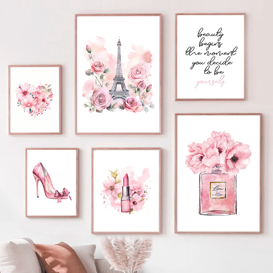 Paris Fashion Art Poster Pink  – обзор и цена Home Decor Japandi