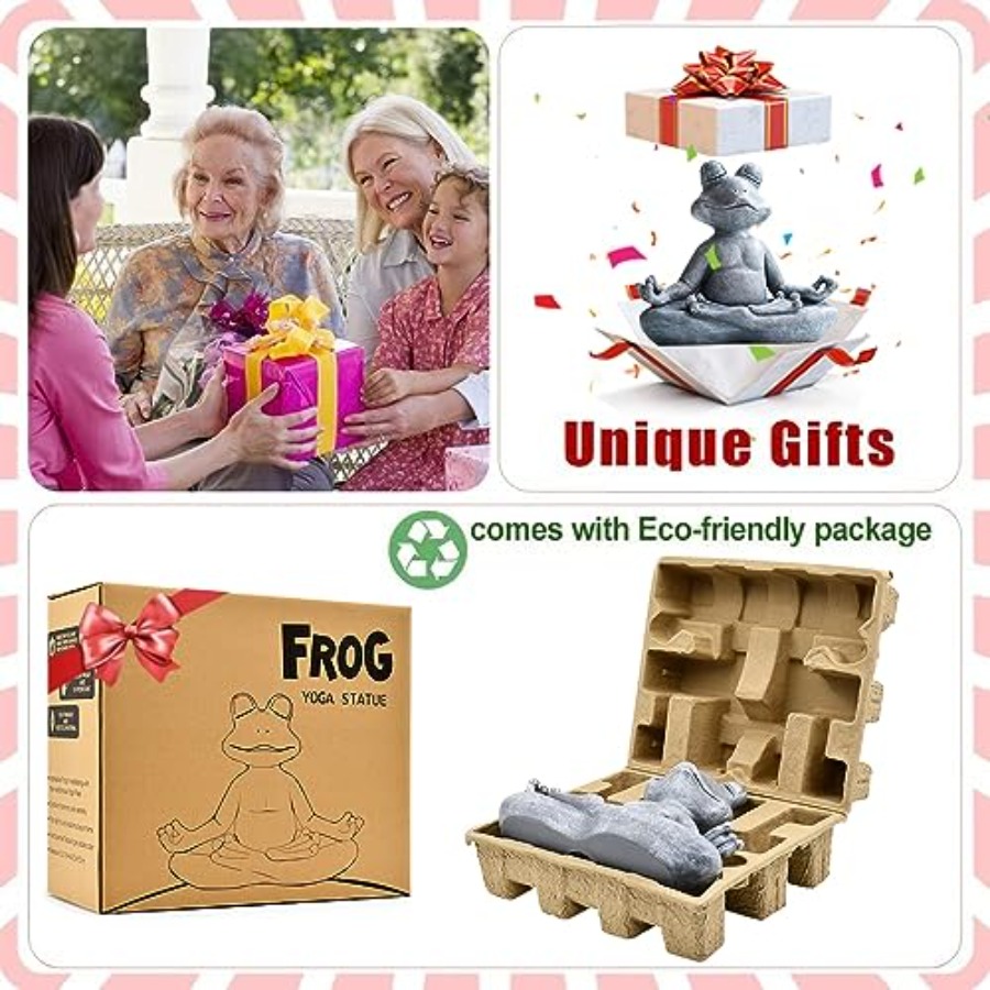 Meditating Yoga Frog Statue fo – обзор и цена Home Decor Yoga