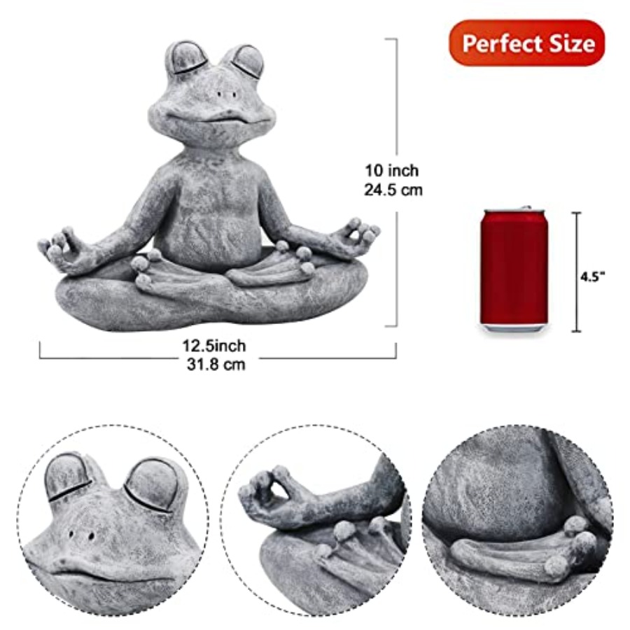 Meditating Yoga Frog Statue fo – обзор и цена Home Decor Yoga