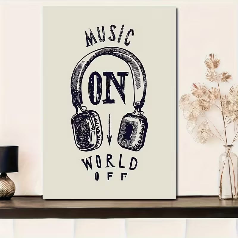 Modern No Music World Will Off – обзор и цена Home Decor Quotes