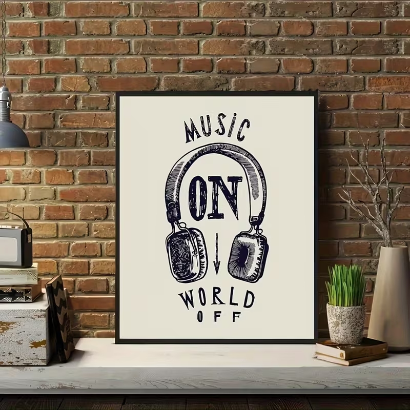 Modern No Music World Will Off – обзор и цена Home Decor Quotes