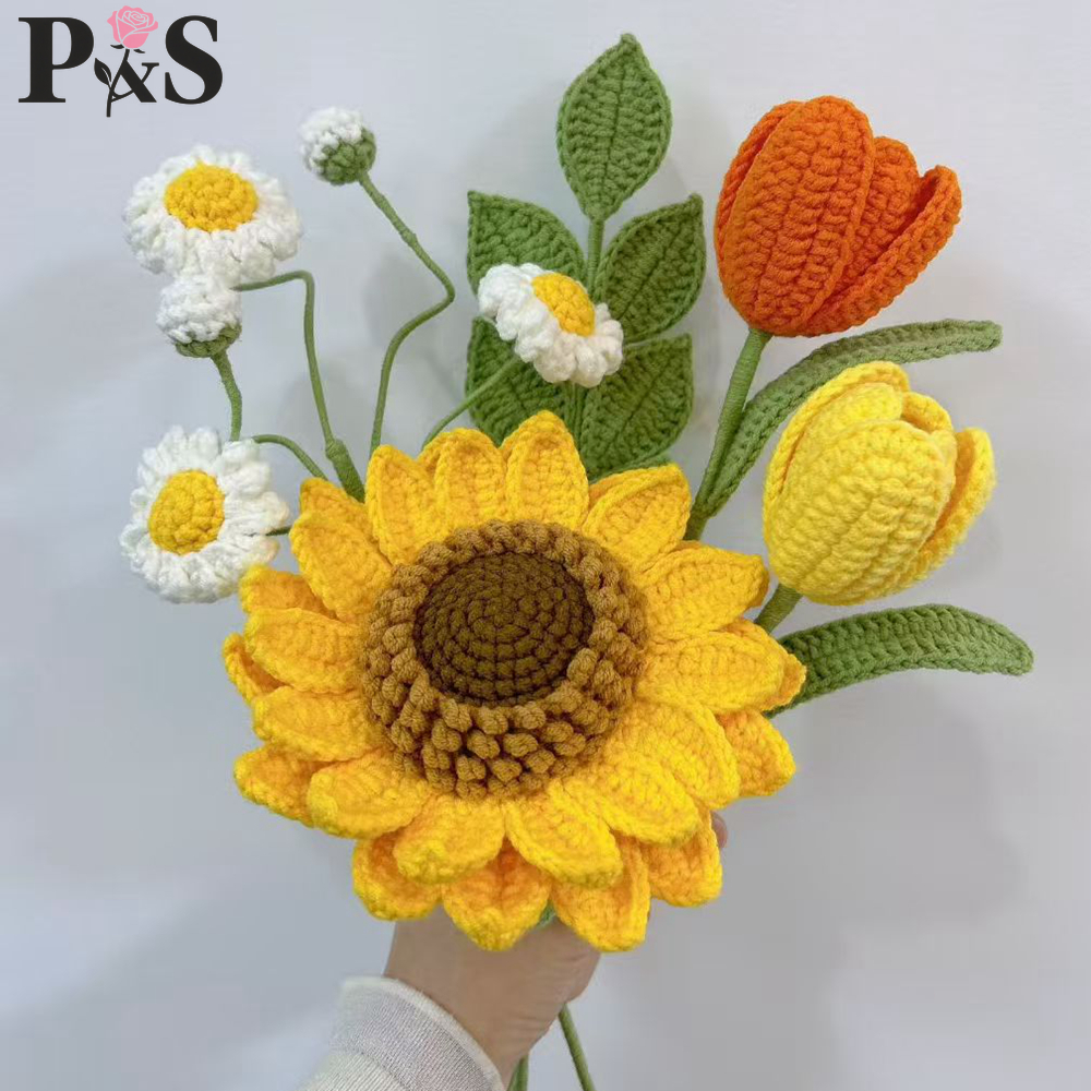 Handmade Crochet Flower Bouque – обзор и цена Home Decor Tulip