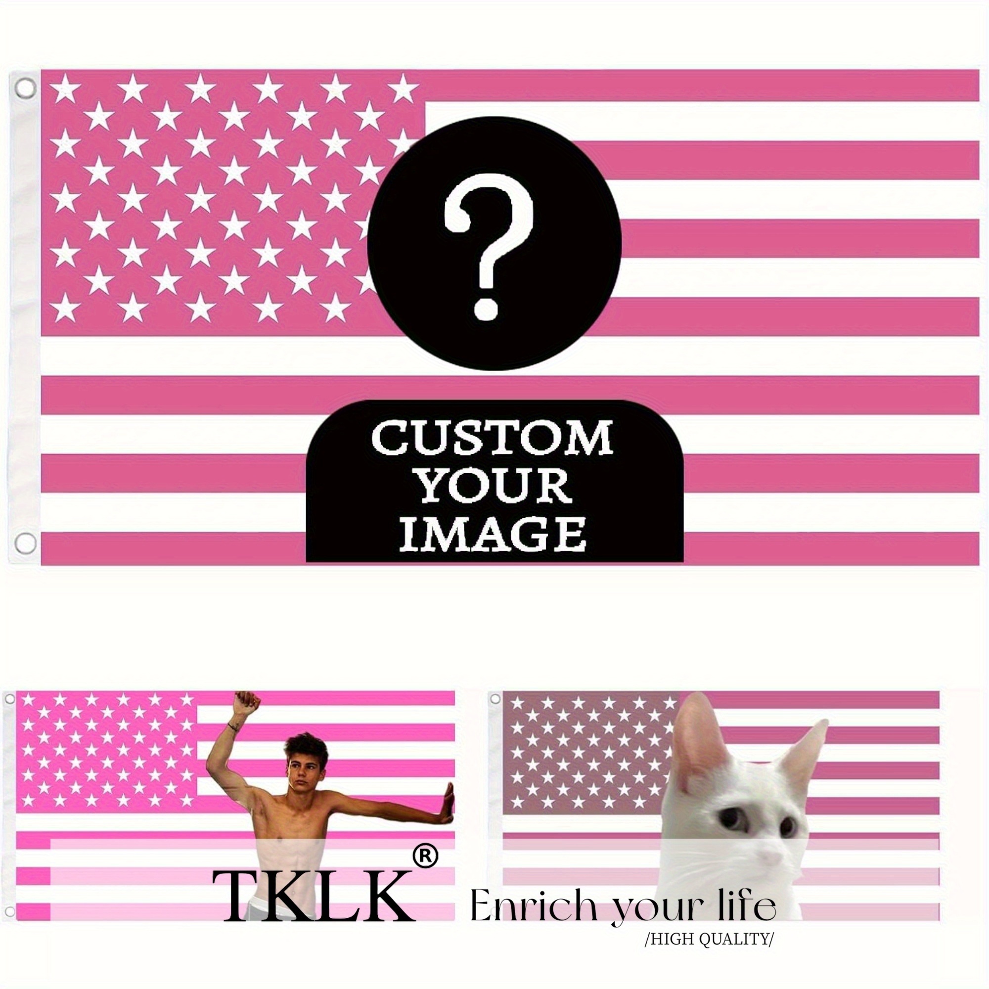 1pc Custom Classic Pink/Black  – обзор и цена Home Decor Fabric