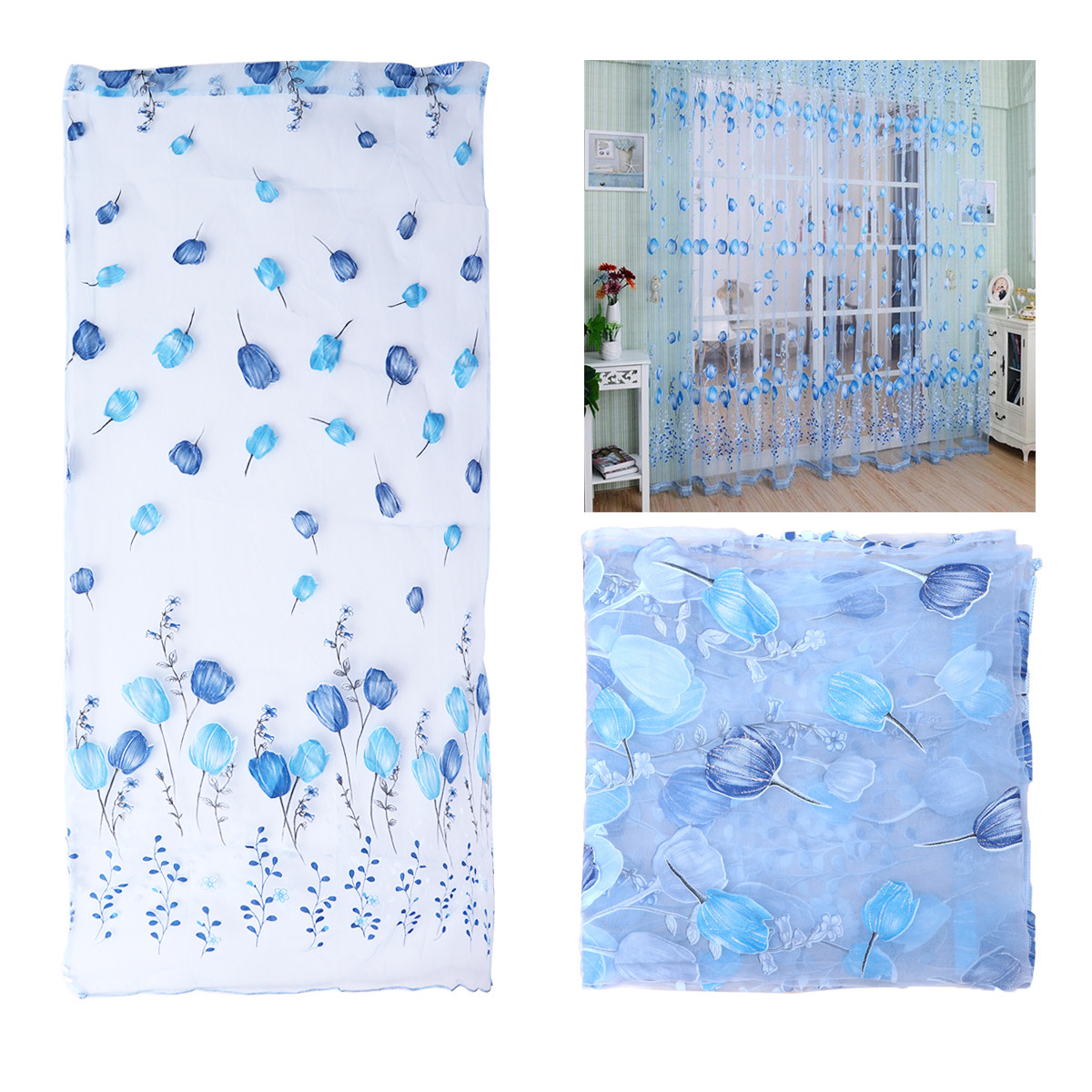 window curtains flower printin – обзор и цена Home Decor Tulip