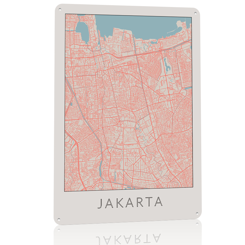 Jakarta Vintage Map Metal Post – обзор и цена Home Decor Jakarta