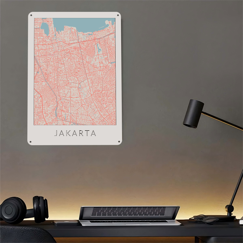Jakarta Vintage Map Metal Post – обзор и цена Home Decor Jakarta