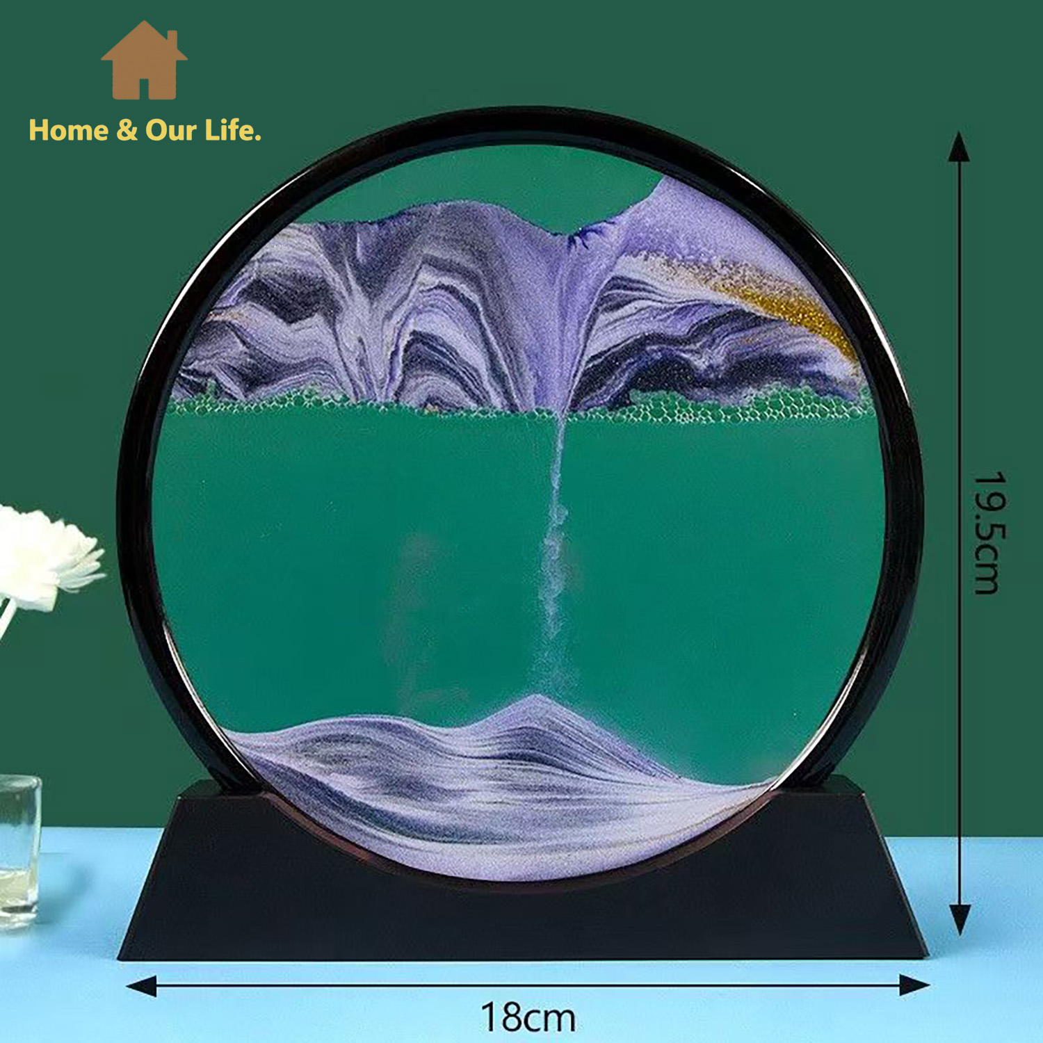 3D Dynamic Flowing Sand Art: U – обзор и цена Home Decor Mirror