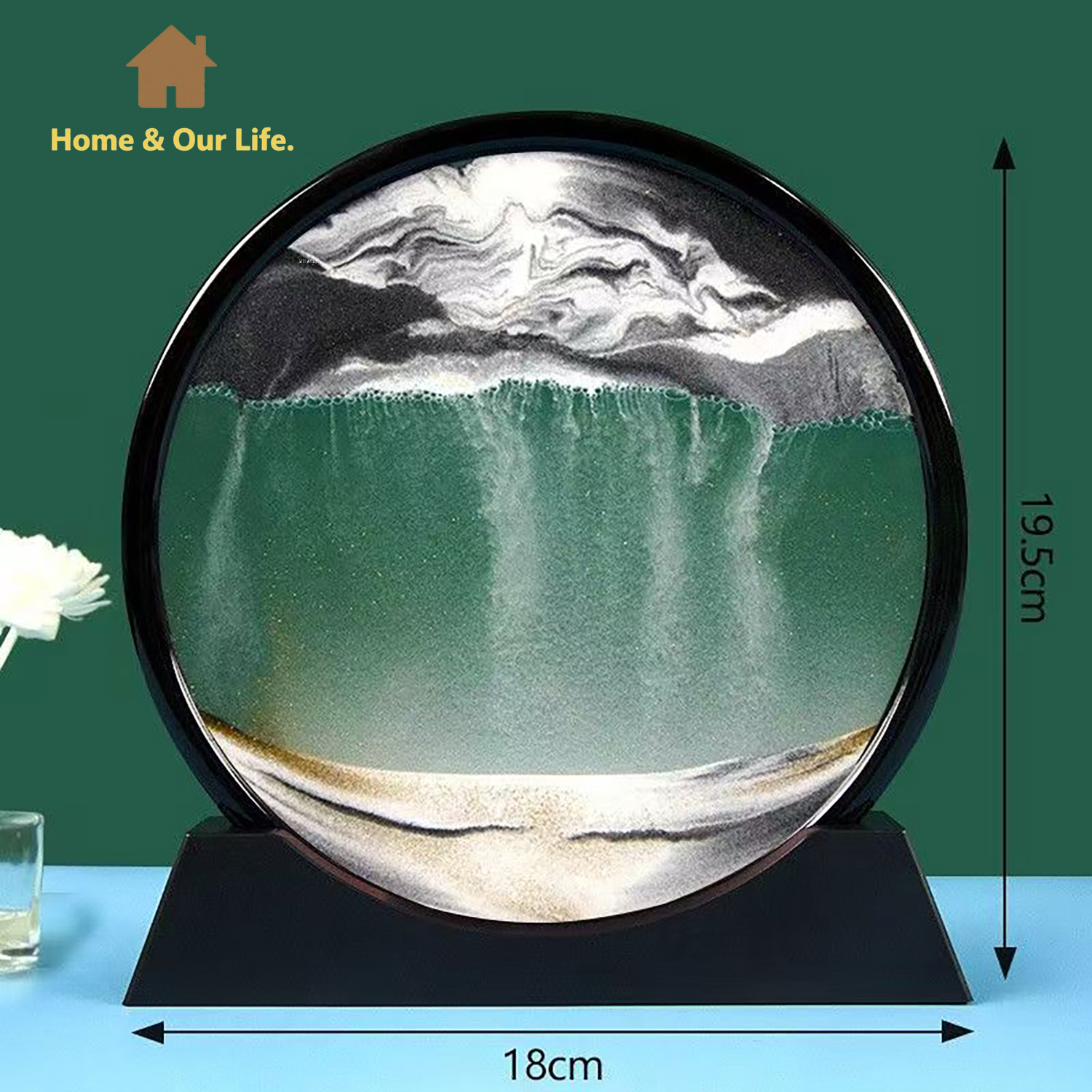 3D Dynamic Flowing Sand Art: U – обзор и цена Home Decor Mirror