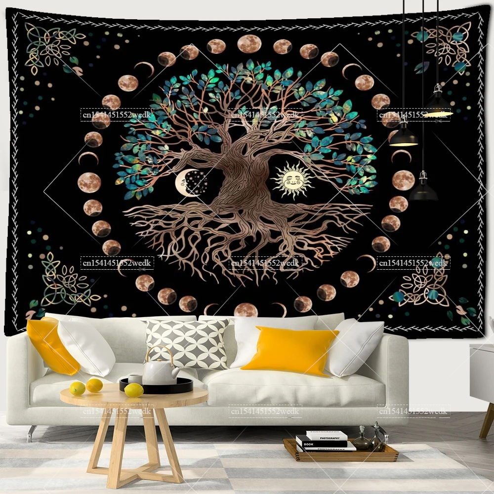 Moon Phase Tree Of Life Tapest – обзор и цена Aesthetic Tapestry