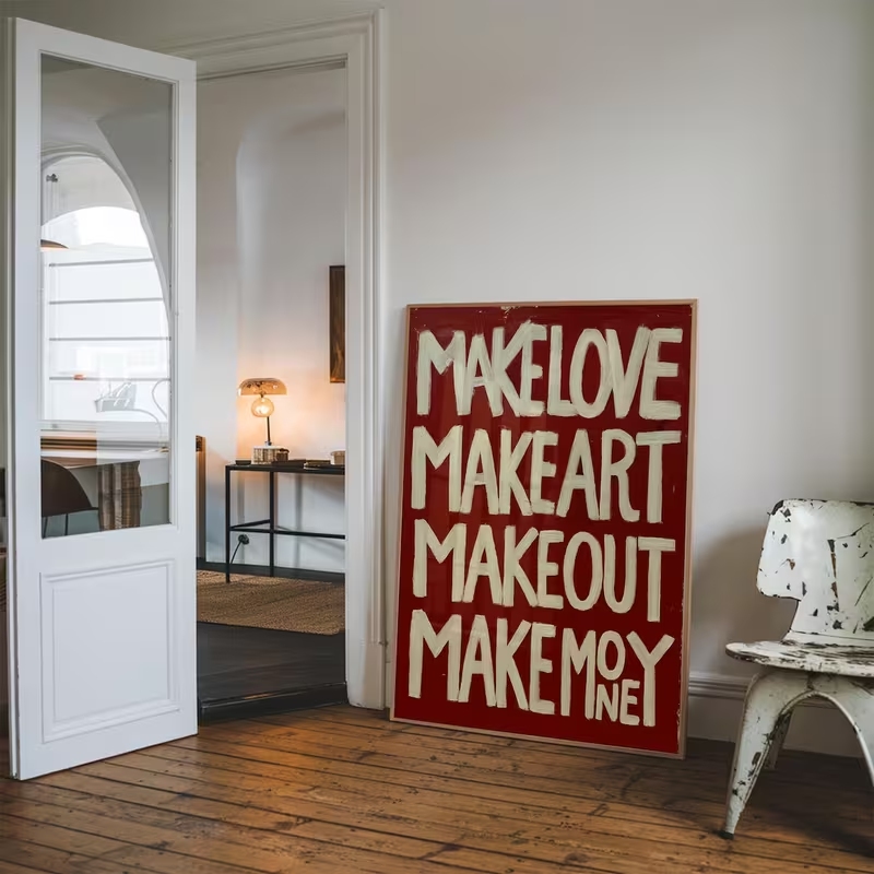 Modern,Retro Self Made Love Ki – обзор и цена Home Decor Quotes