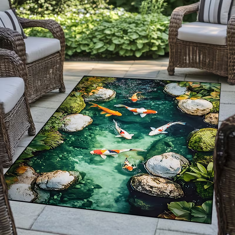 Modern Japanese Koi Carpet Nat – обзор и цена Home Decor Retailers