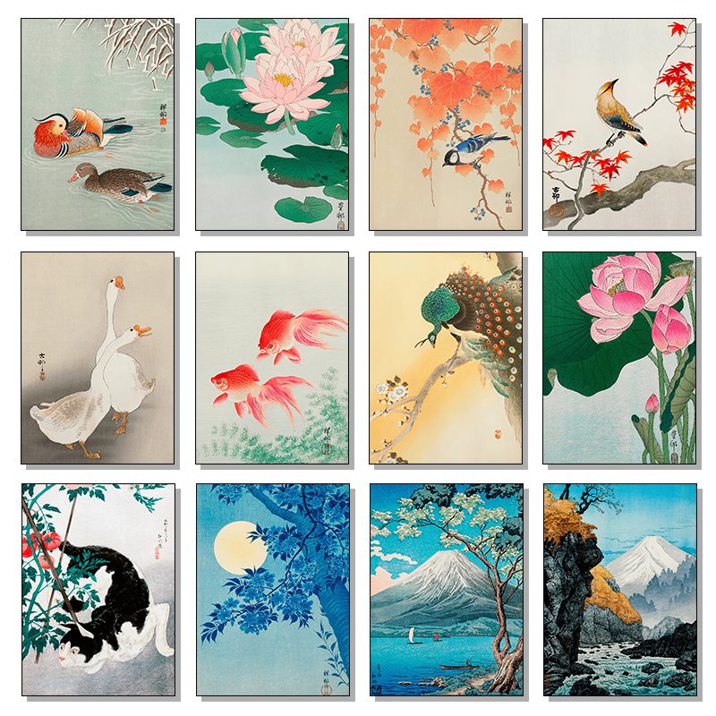 Retro Japanese Flowers Cat Dog – обзор и цена Home Decor Japandi