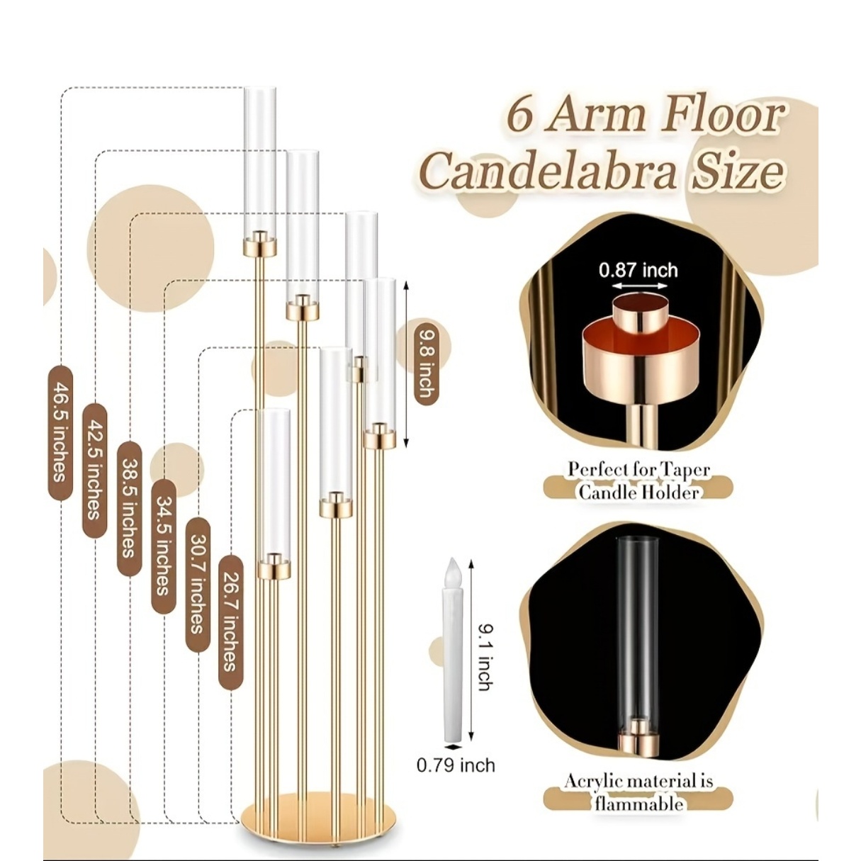 2 Sets Floor Candelabra 6 Arms – обзор и цена Flooring Home Decor