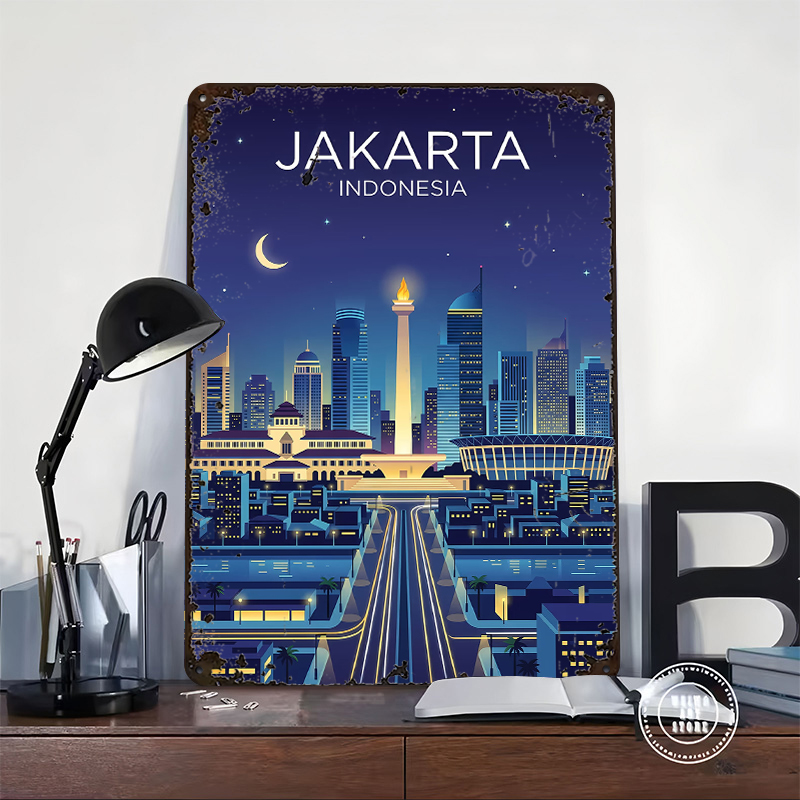 Jakarta Cityscape At Night Met – обзор и цена Home Decor Jakarta