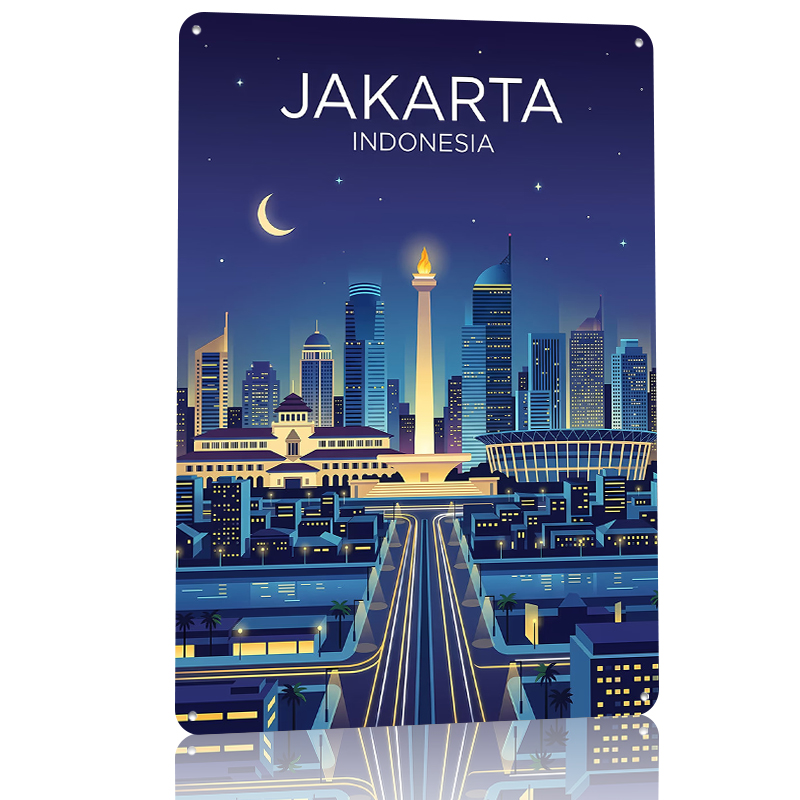 Jakarta Cityscape At Night Met – обзор и цена Home Decor Jakarta