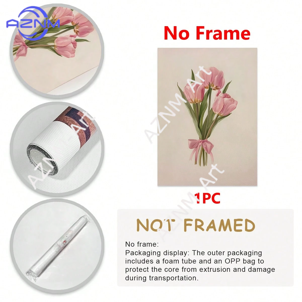 Pink Tulip Floral Wall Art Can – обзор и цена Home Decor Tulip