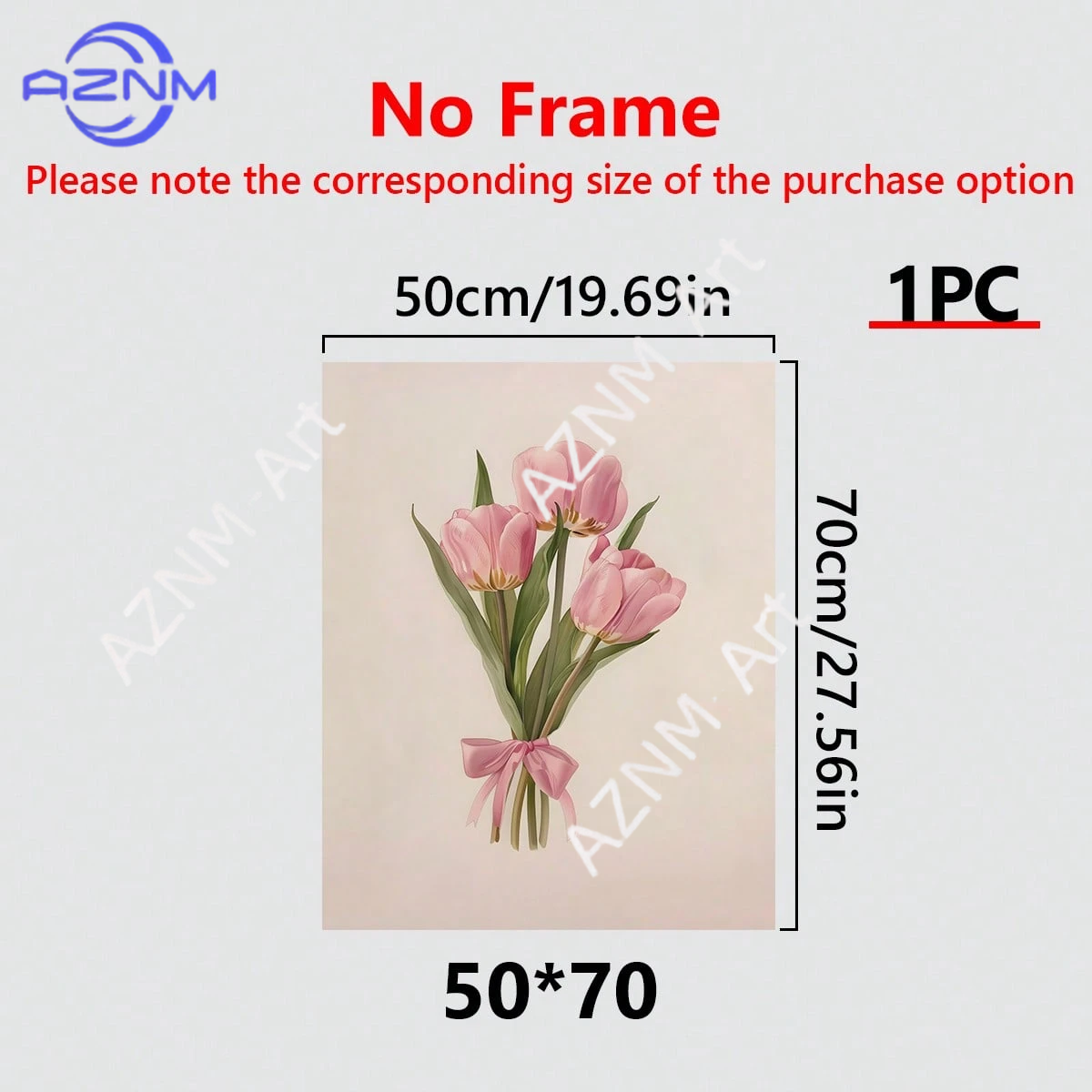 Pink Tulip Floral Wall Art Can – обзор и цена Home Decor Tulip