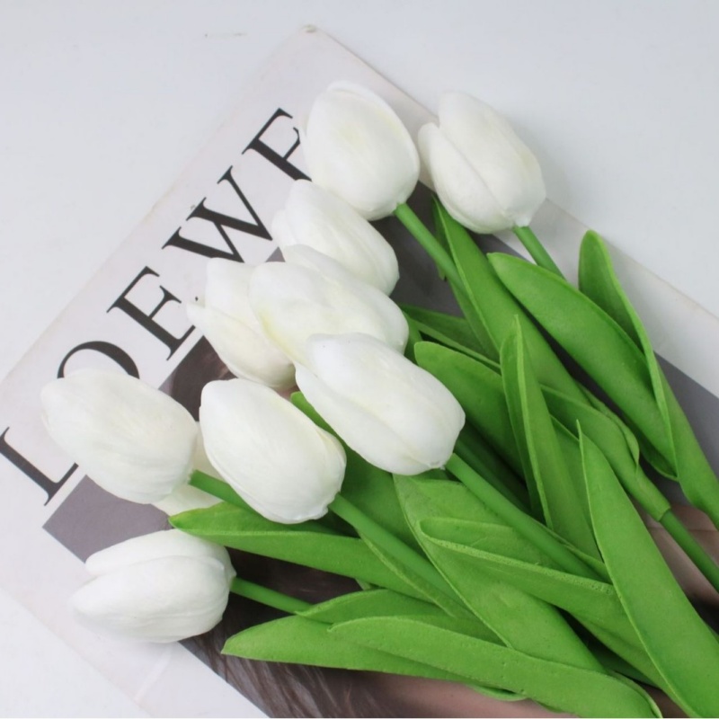 10 Artificial Pu Tulips, Real  – обзор и цена Home Decor Tulip