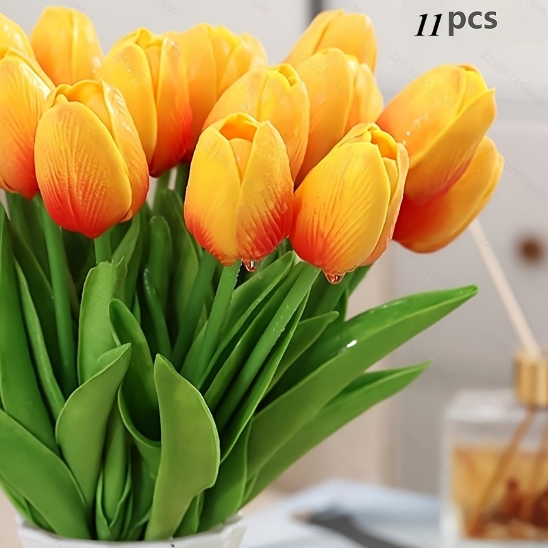 10 Artificial Pu Tulips, Real  – обзор и цена Home Decor Tulip