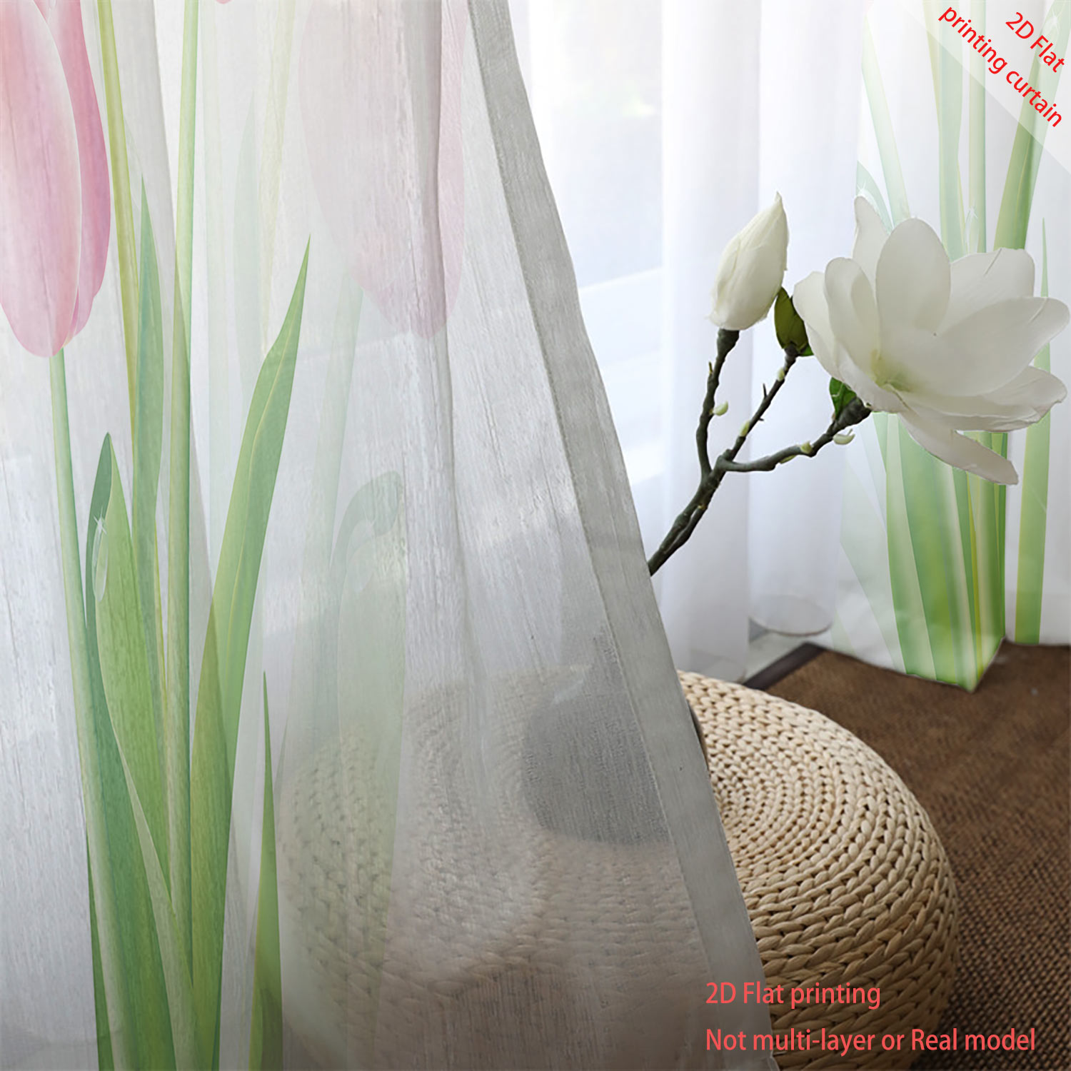 Pink tulip print transparent g – обзор и цена Home Decor Tulip