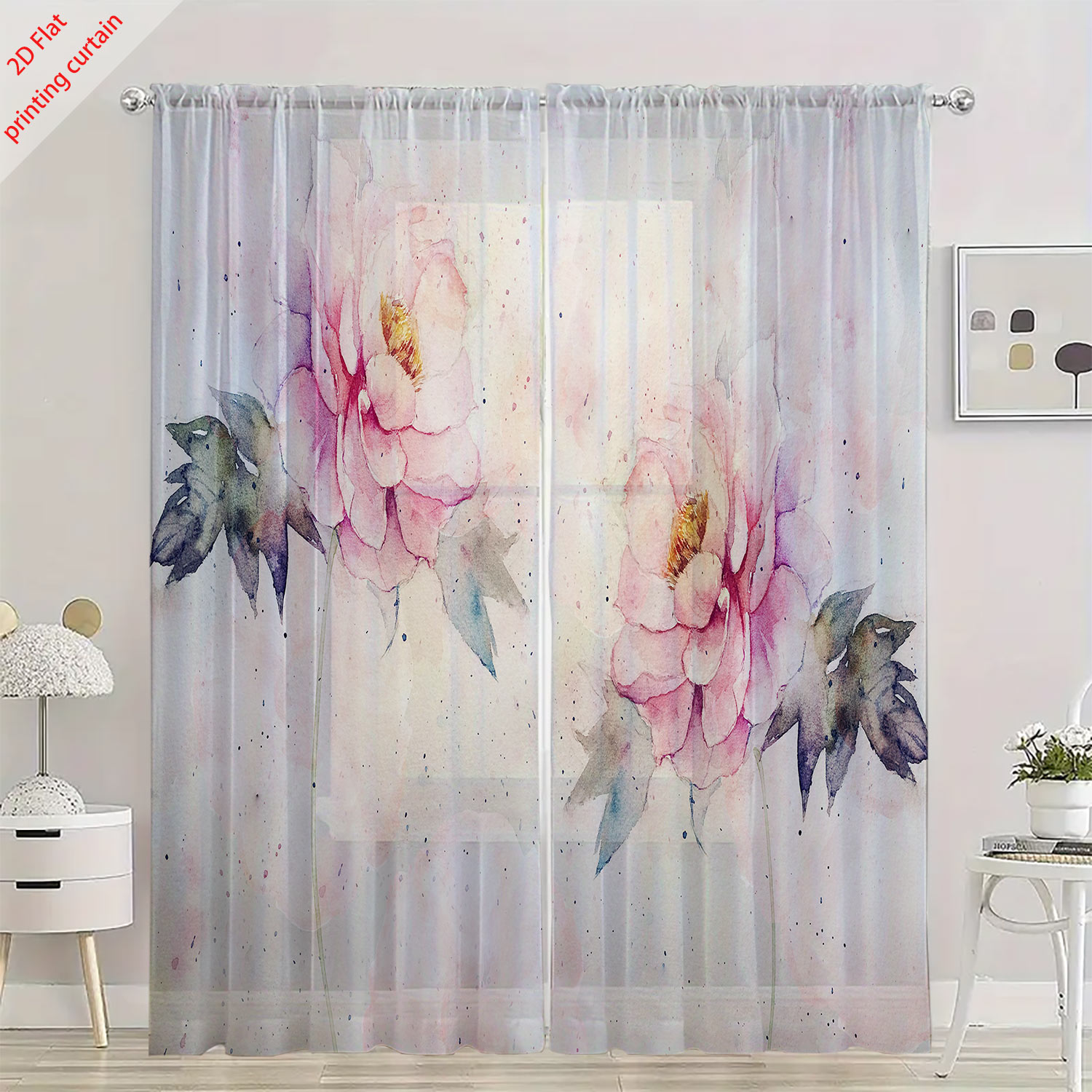 Pink tulip print transparent g – обзор и цена Home Decor Tulip