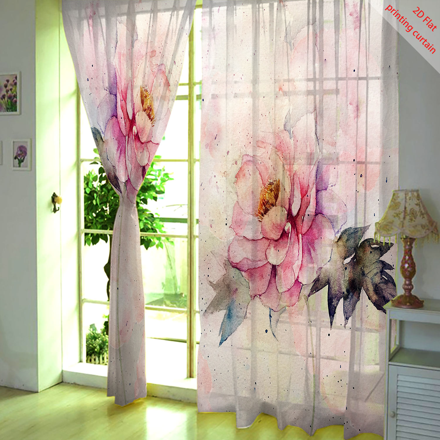 Pink tulip print transparent g – обзор и цена Home Decor Tulip