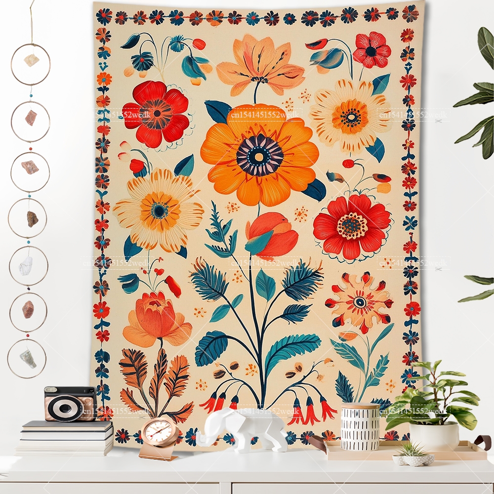 Boho Vintage Mexican Flowers T – обзор и цена Aesthetic Tapestry