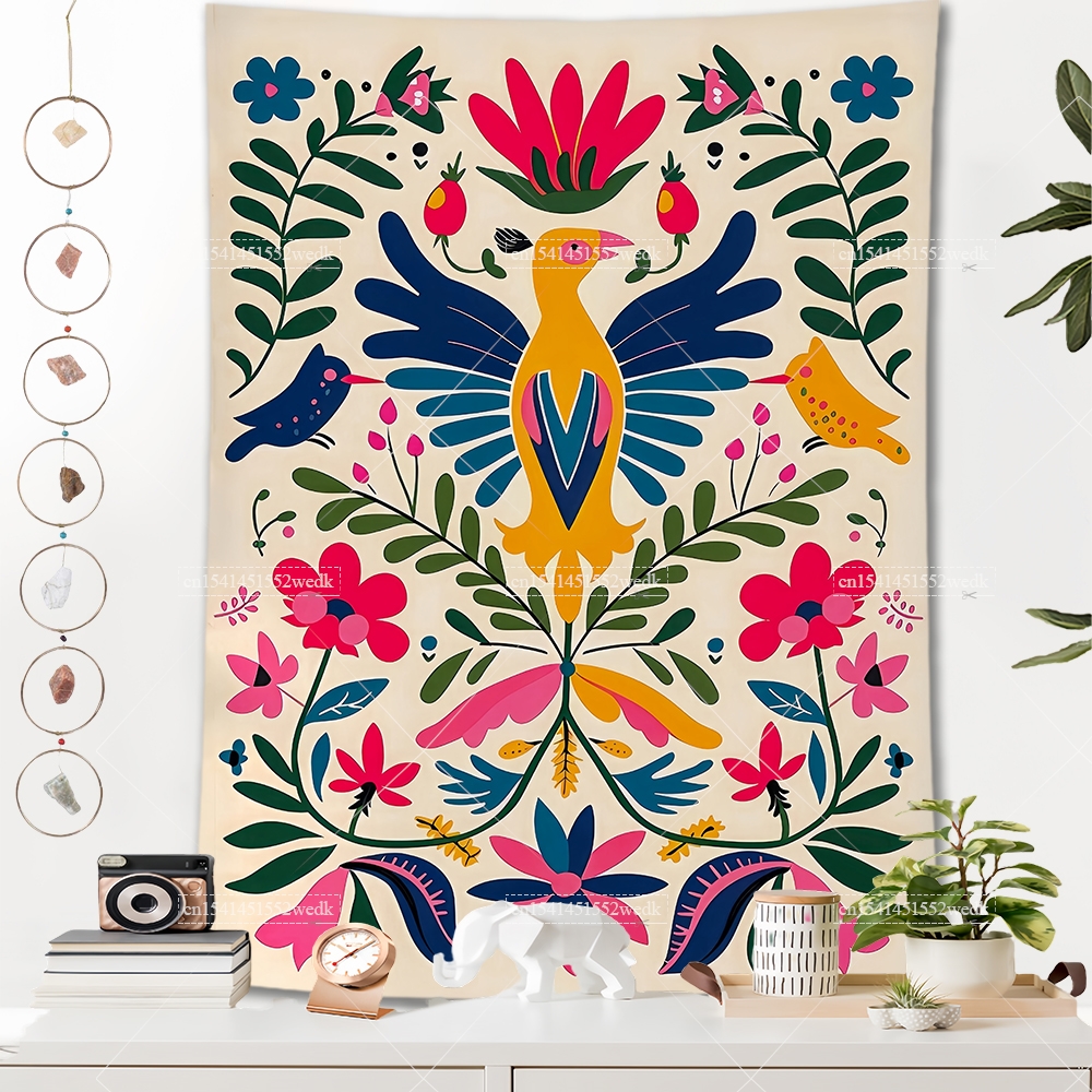 Boho Vintage Mexican Flowers T – обзор и цена Aesthetic Tapestry
