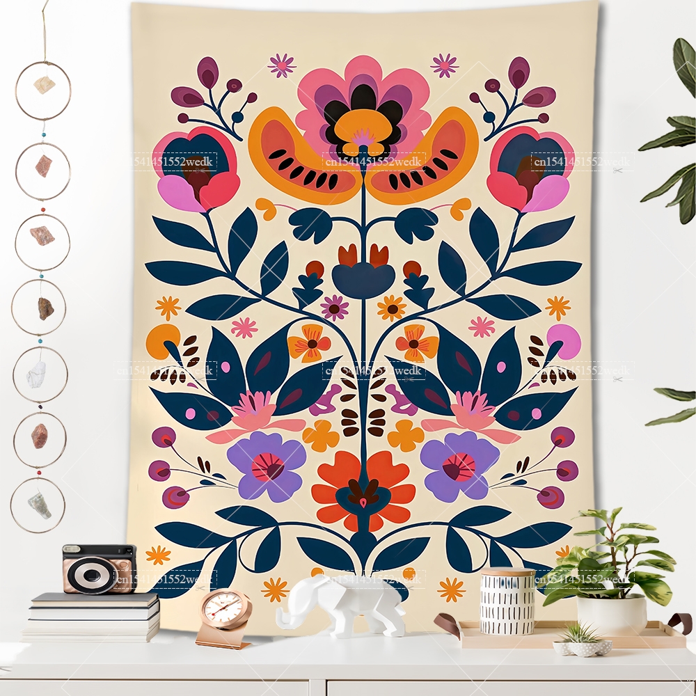 Boho Vintage Mexican Flowers T – обзор и цена Aesthetic Tapestry