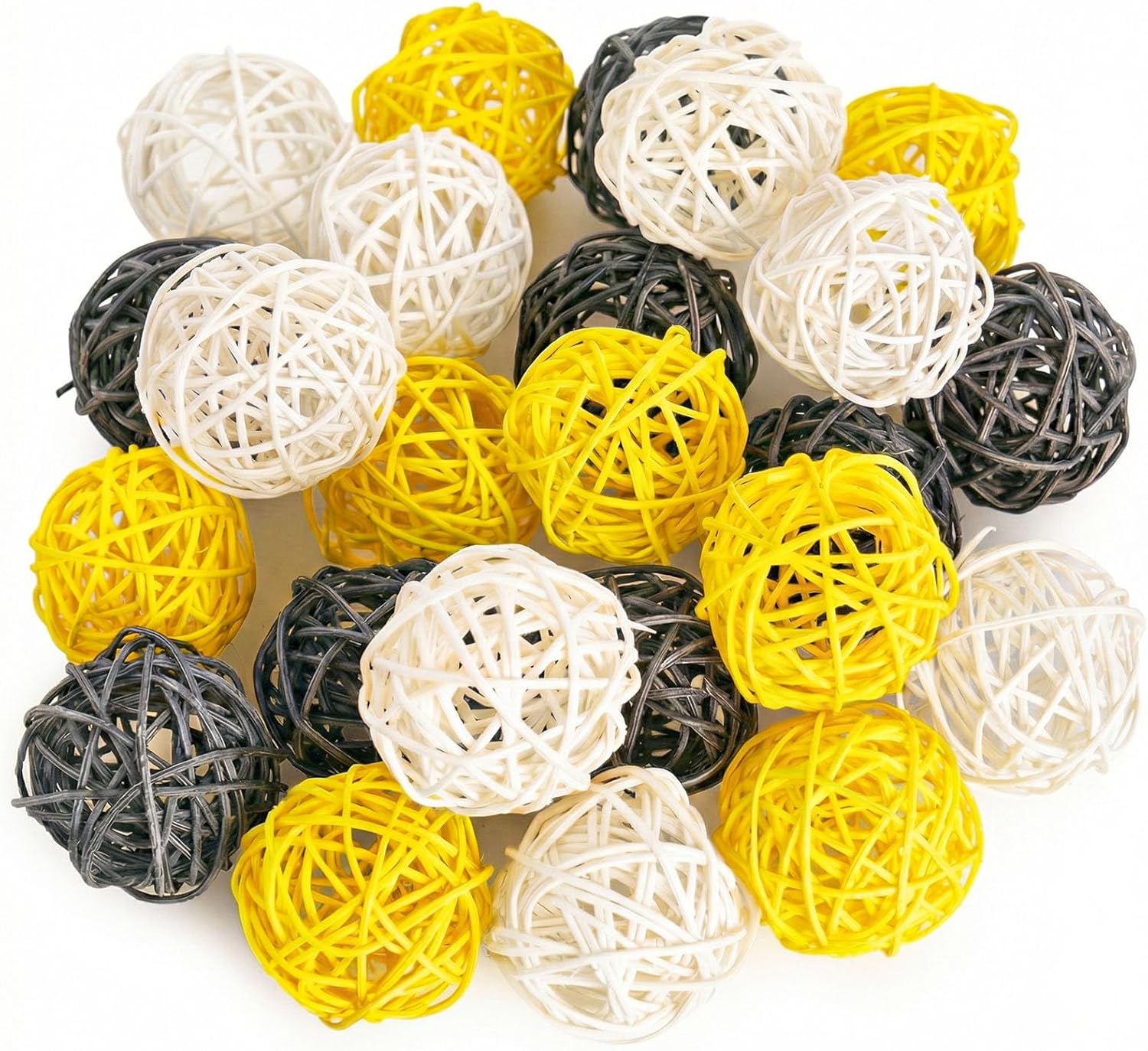 24Pcs Yellow Rattan Balls for  – обзор и цена Home Decor Rattan