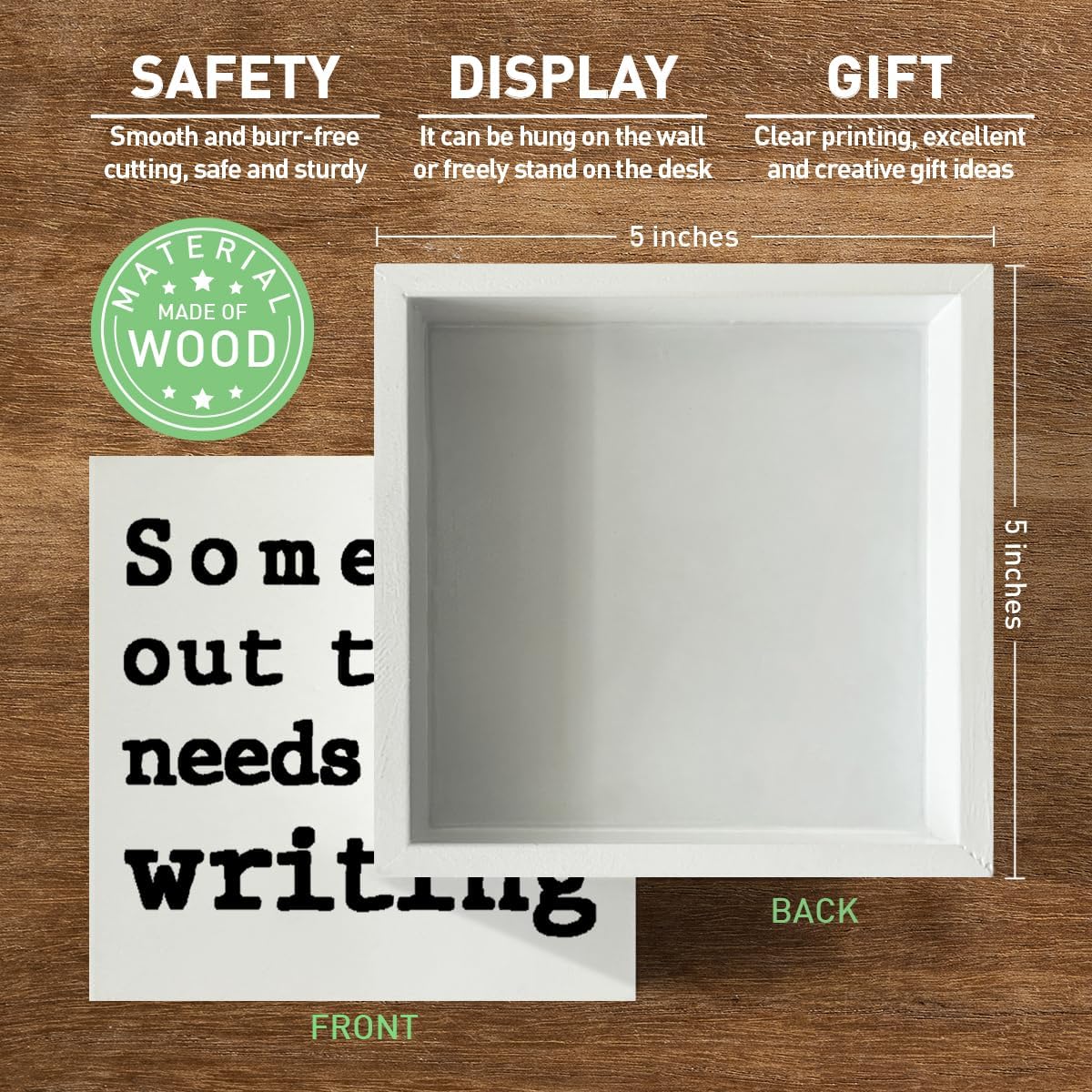 Wooden Box Sign for Writers, N – обзор и цена Home Decor Quotes