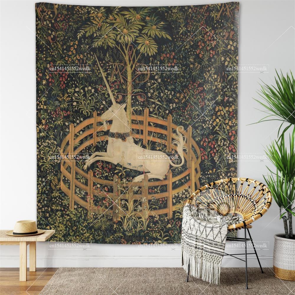 The Unicorn In Captivity Wall  – обзор и цена Aesthetic Tapestry