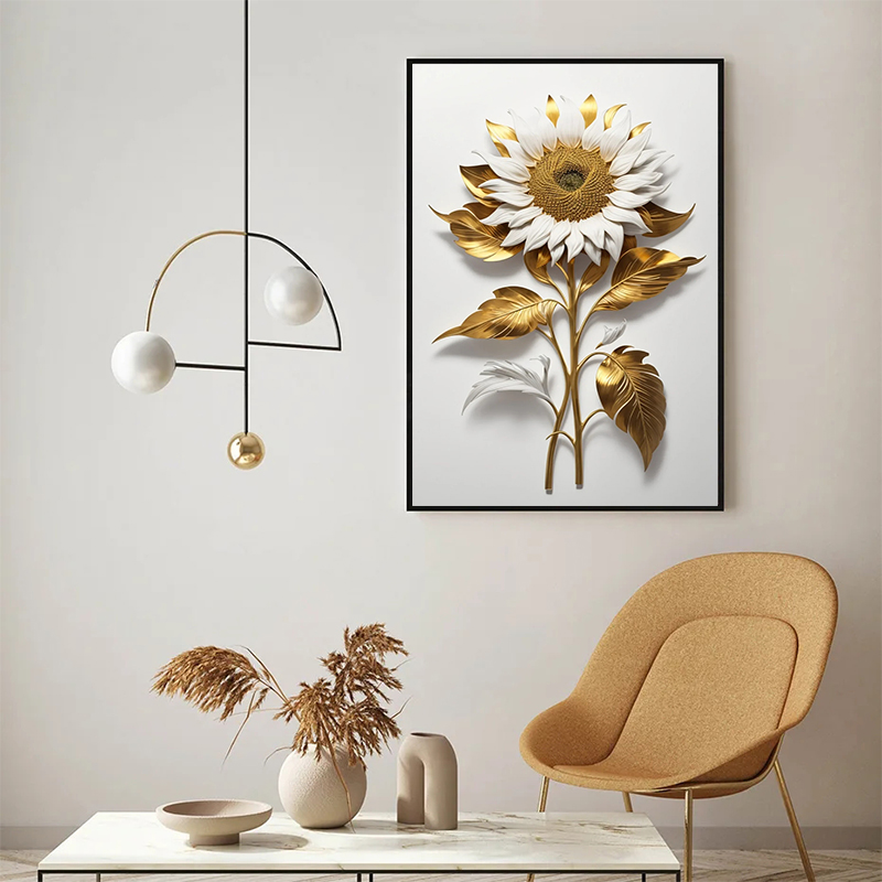 Sunflower Canvas Painting Flor – обзор и цена Home Decor Japandi