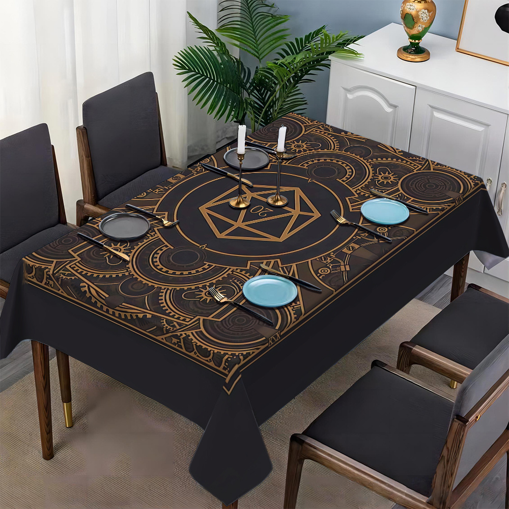 Steampunk Black Golden Gear Pa – обзор и цена Home Decor Fabric